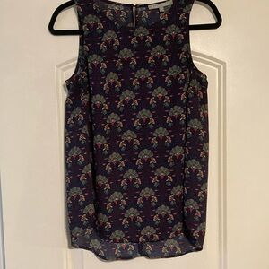 Daniel Rainn multicolored crew neck sleeveless blouse